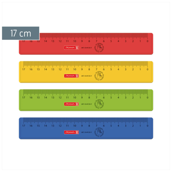 Lineal Linkshänder | 17 cm, sortiert