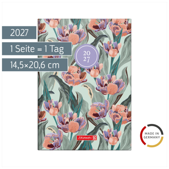 Buchkalender Design Line Mod. 795 2027 „Botanical“ | A5, Papier