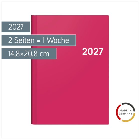 Buchkalender Colour Line Mod. 796 2027 | A5, Papier, pink