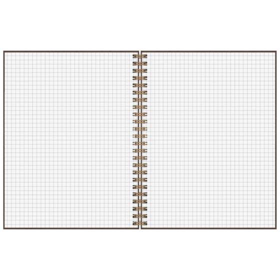 Notizbuch Premium Wire | A5, kariert, chocolate