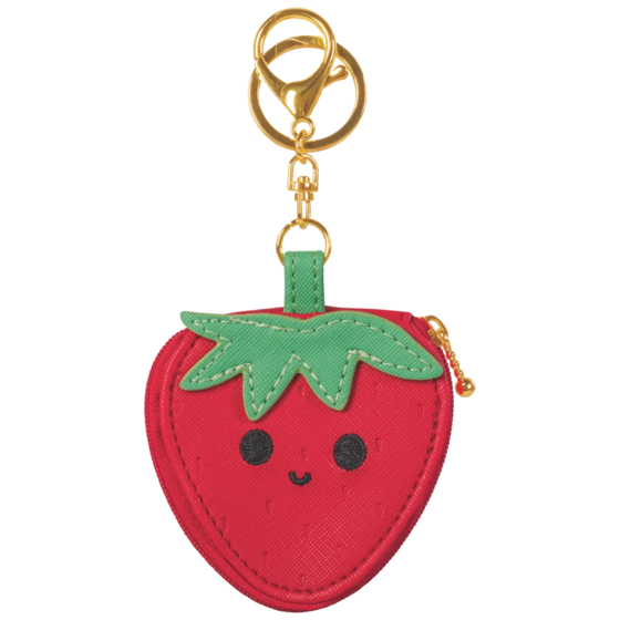 Schlüsselanhänger „Erdbeere“ Fruity Love | rot/grün