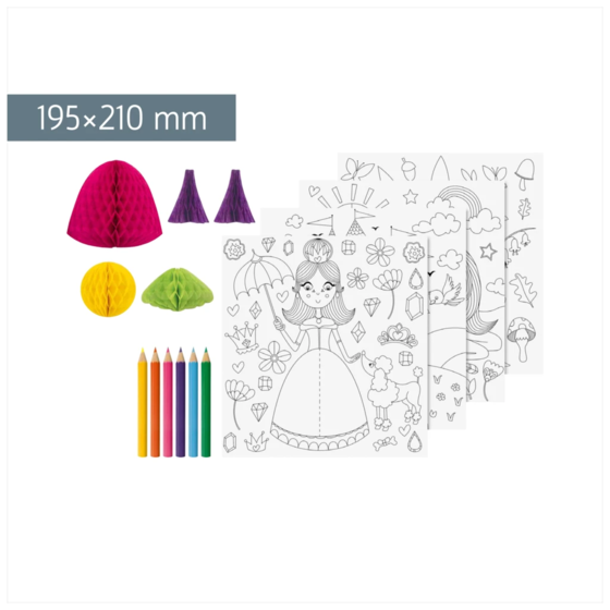 3D-Mal-Set „Prinzessin“ | 195×210 mm