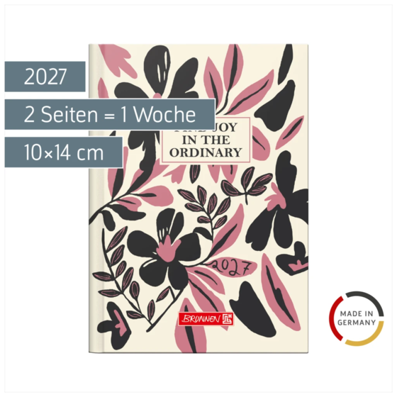 Taschenkalender Design Line Mod. 731 2027 „Bloom“ | A6, Papier