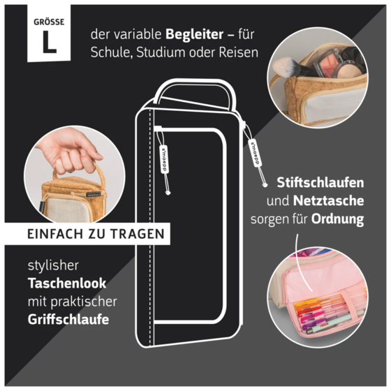 Schlampermäppchen s'maepp L „Neo“ | koralle/lila