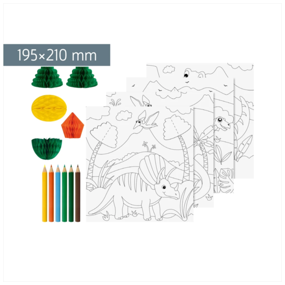3D-Mal-Set „Dinosaurier“ | 195×210 mm