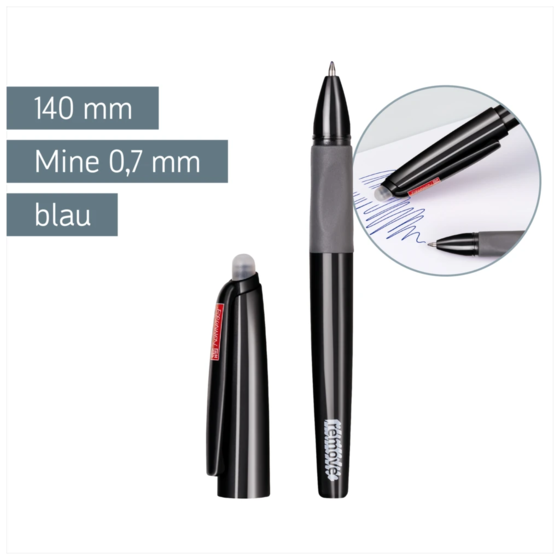 Gelschreiber „REMOVE“ radierbar | breit, 0,7 mm, schwarz