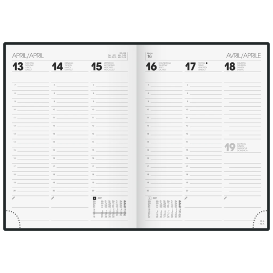 Buchkalender Colour Line Mod. 796 2027 | A5, Papier, pink