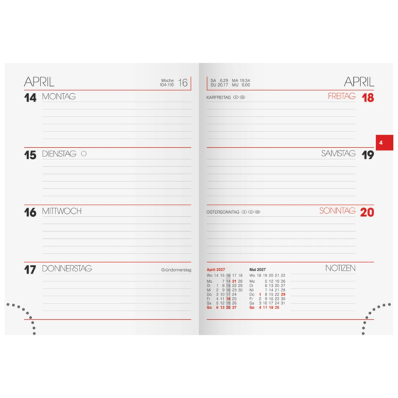 Taschenkalender Design Line Mod. 731 2027 „Tropical“ | A6, Karton