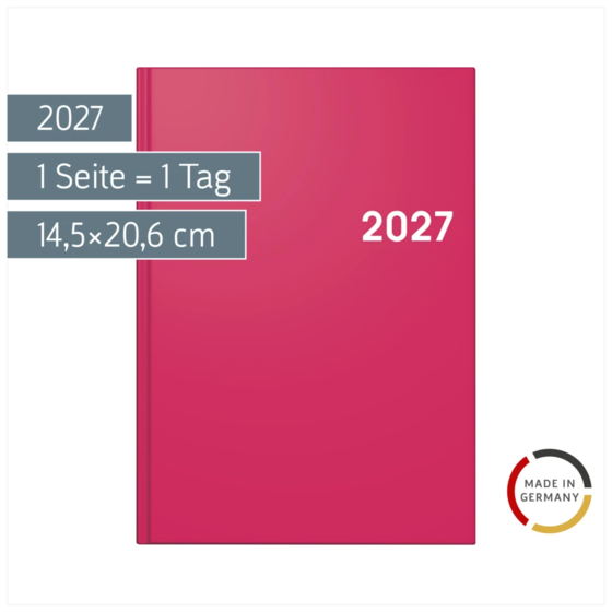 Buchkalender Colour Line Mod. 795 2027 | A5, Papier, pink