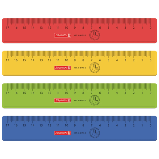 Lineal Linkshänder | 17 cm, sortiert