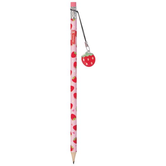 Bleistift Fruity Love | HB, rund, rosa/rot