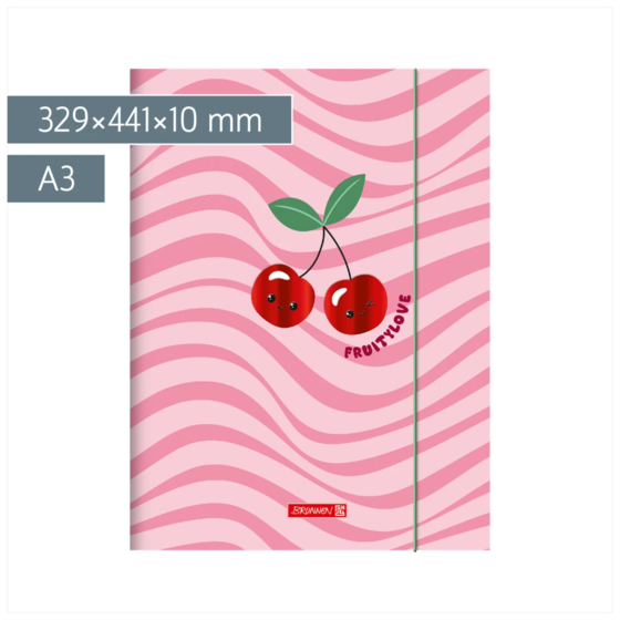 Sammelmappe Fruity Love für A3 | A3, Füllhöhe: 10 mm, rosa/rot