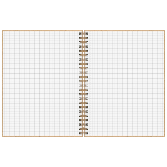Notizbuch Premium Wire | A5, kariert, caramel