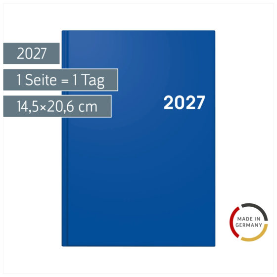 Buchkalender Colour Line Mod. 795 2027 | A5, Kunststoff, blau