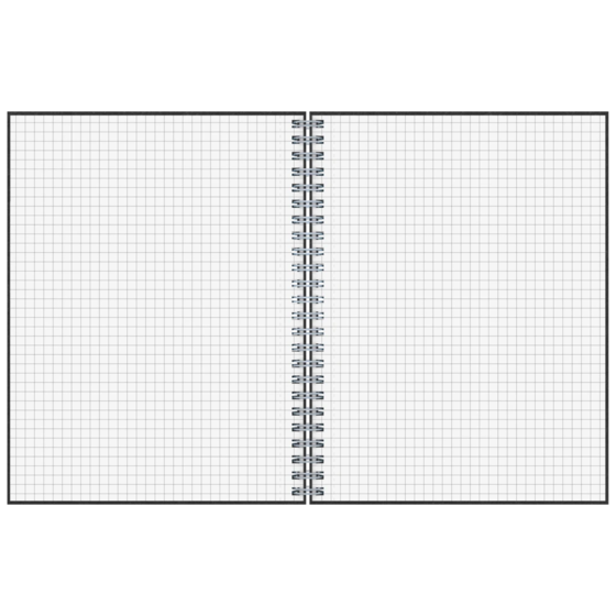 Notizbuch Premium Wire | A5, kariert, schwarz
