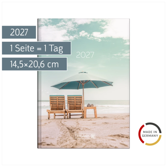 Buchkalender Design Line Mod. 795 2027 „Sunbeds“ | A5, Papier