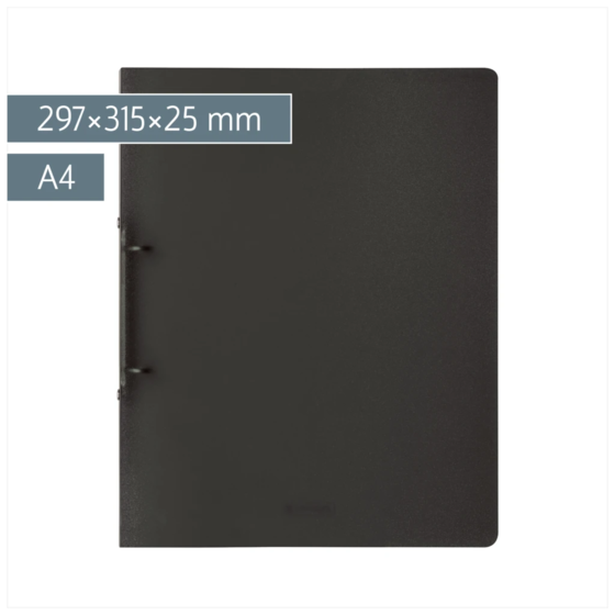 Ringbuch FACT!pp | A4, 2 Ringe, Füllhöhe: 25 mm, onyx