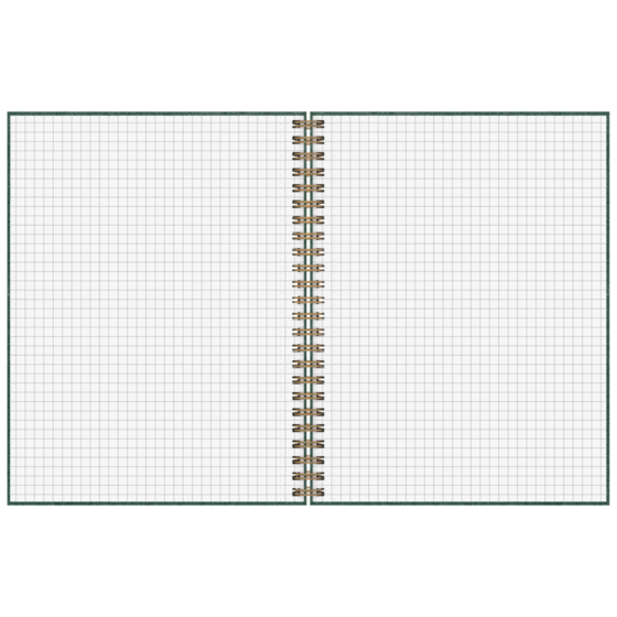 Notizbuch Premium Wire | A5, kariert, forest green