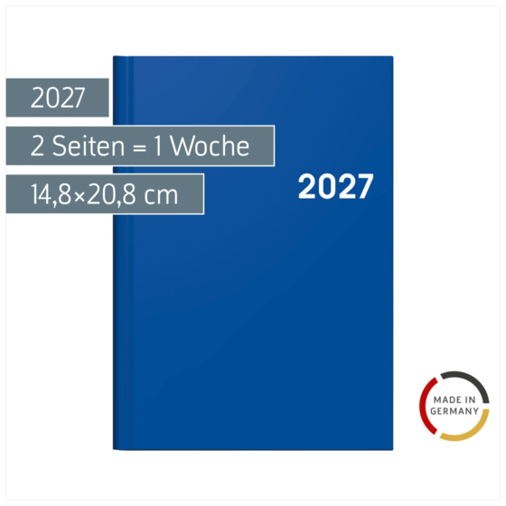 Buchkalender Colour Line Mod. 796 2027 | A5, Kunststoff, blau