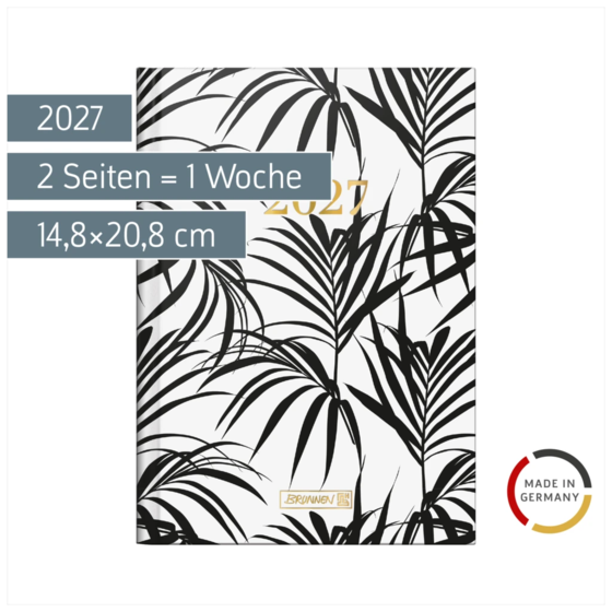 Buchkalender Design Line Mod. 796 2027 „Jungle“ | A5, Papier