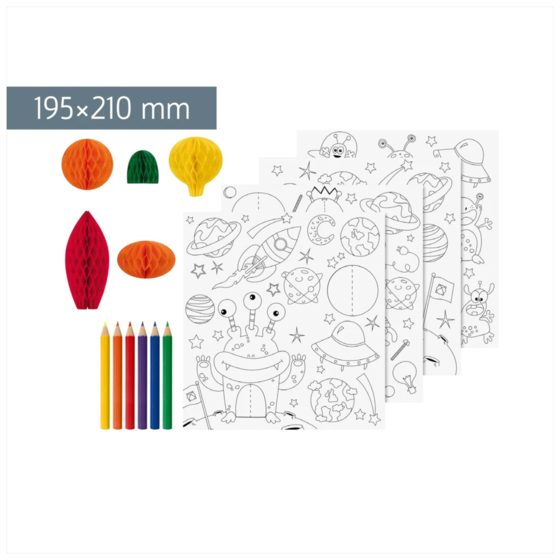3D-Mal-Set „Weltall“ | 195×210 mm