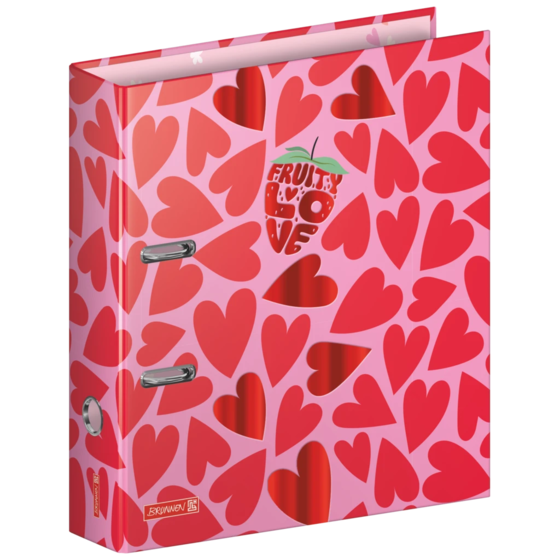 Ordner Fruity Love | A4, 70 mm, Hebelmechanik, rosa/rot