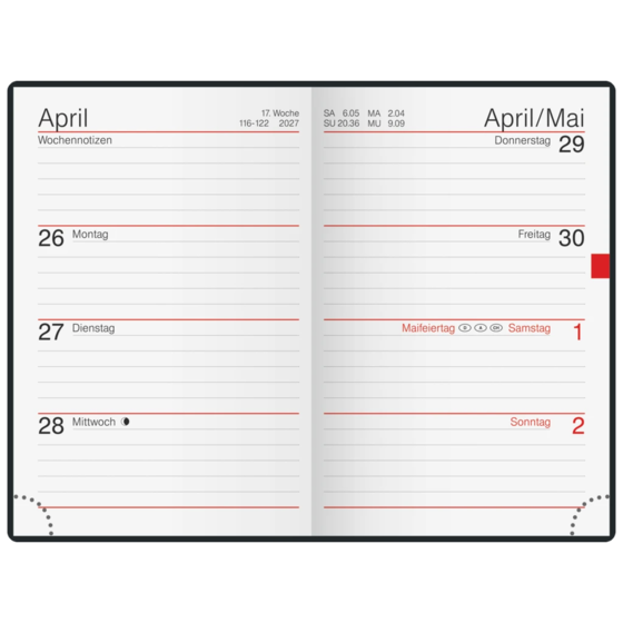 Taschenkalender Design Line Mod. partner/Industrie I 2027 „Shells“ | A7, Kunstleder