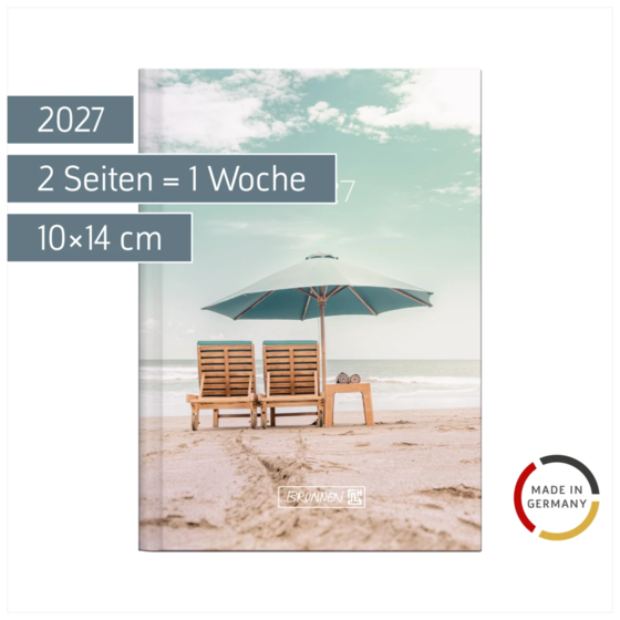 Taschenkalender Design Line Mod. 731 2027 „Sunbeds“ | A6, Papier