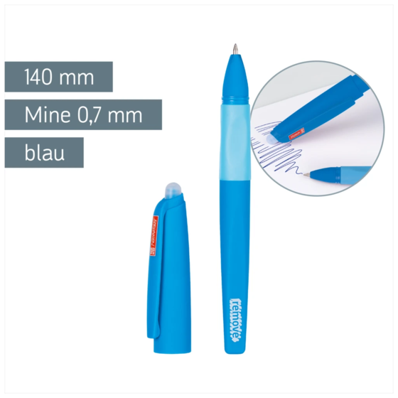 Gelschreiber „REMOVE“ Colour Code radierbar | breit, 0,7 mm, azur