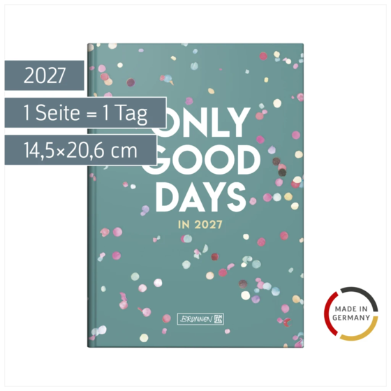 Buchkalender Design Line Mod. 795 2027 „Confetti“ | A5, Papier