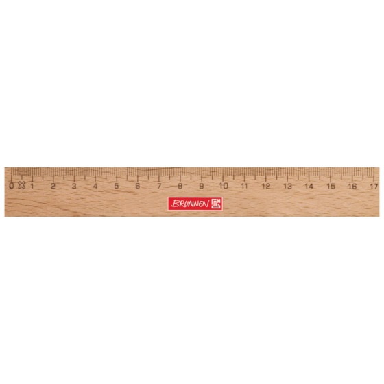 Holzlineal | 17 cm, braun