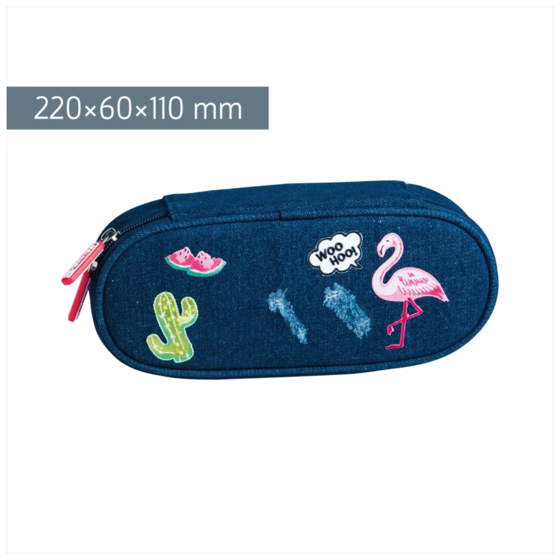 Schlampermäppchen „Patches“ | blau/mehrfarbig