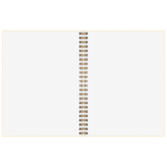 Notizbuch Premium Wire | A5, punktiert, sand