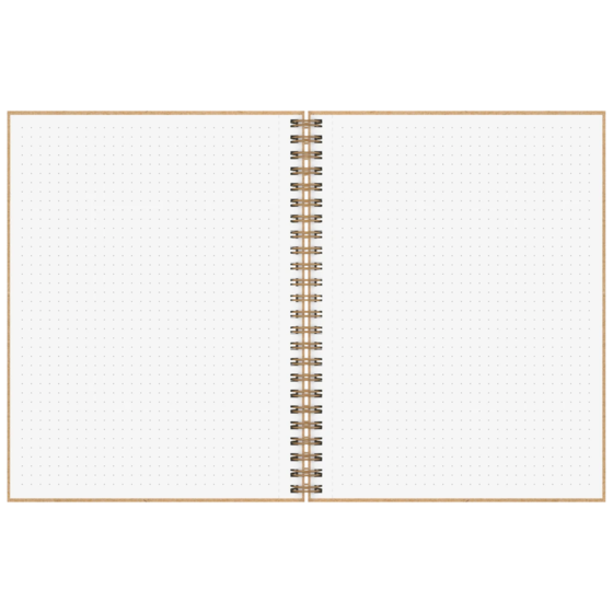 Notizbuch Premium Wire | A5, punktiert, caramel
