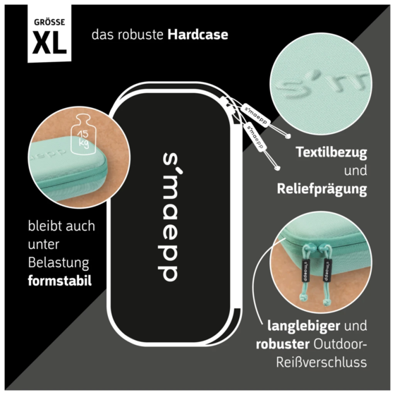 Schlampermäppchen s'maepp XL Hardcase Colour Code | 1 Klappe(n), denim