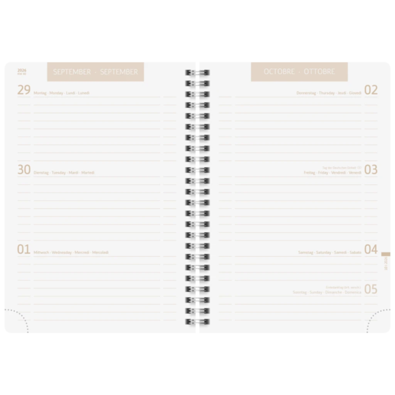 Schülerkalender 2026/2027 „Meadow“ | A5, Leder