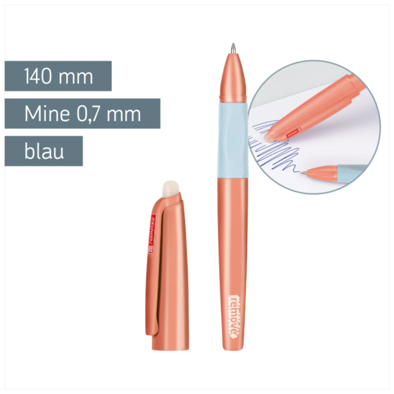 Gelschreiber „REMOVE“ radierbar | breit, 0,7 mm, coral