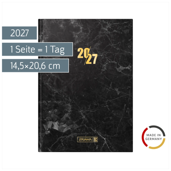 Buchkalender Design Line Mod. 795 2027 „Graphite“ | A5, Papier