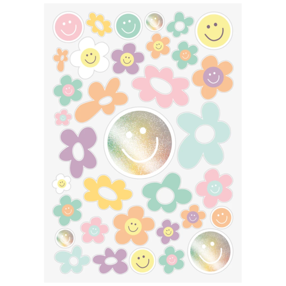 Hausaufgabenheft Happy Hippie | A5, 48 Blatt, mehrfarbig, pastell