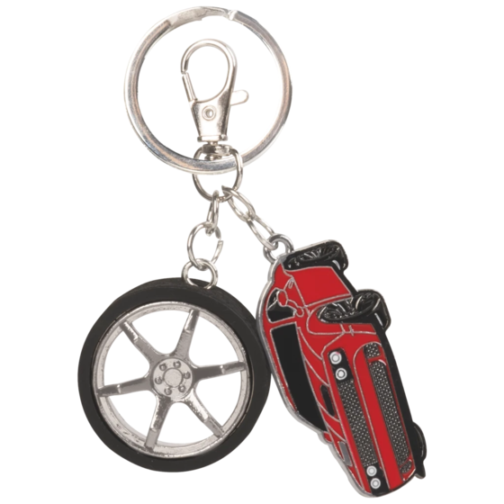 Schlüsselanhänger Fast Wheels | rot/schwarz