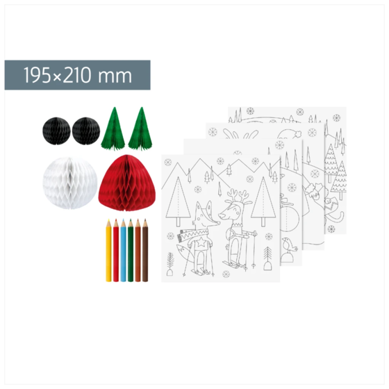 3D-Mal-Set „Lustige Freunde“ | 195×210 mm