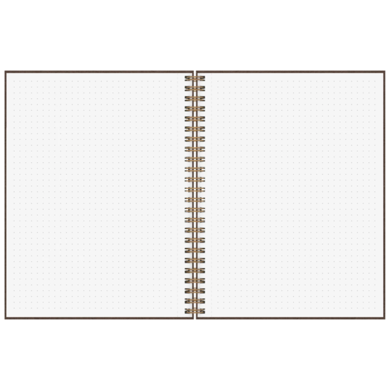 Notizbuch Premium Wire | A5, punktiert, chocolate