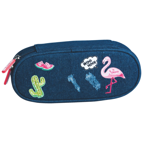 Schlampermäppchen „Patches“ | blau/mehrfarbig