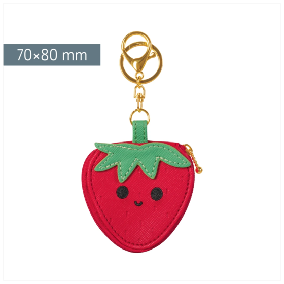 Schlüsselanhänger „Erdbeere“ Fruity Love | rot/grün