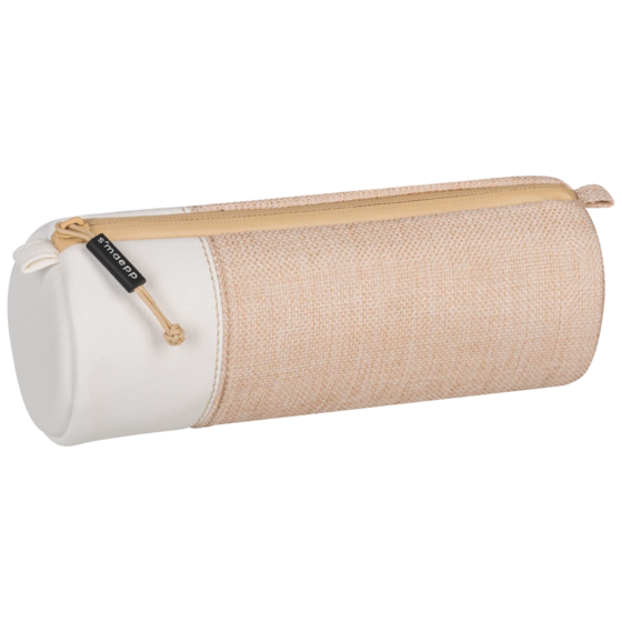 Schlampermäppchen s'maepp M „Jute“ | weiß/hellbraun