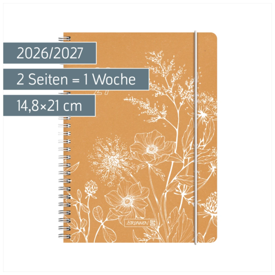 Schülerkalender 2026/2027 „Meadow“ | A5, Leder