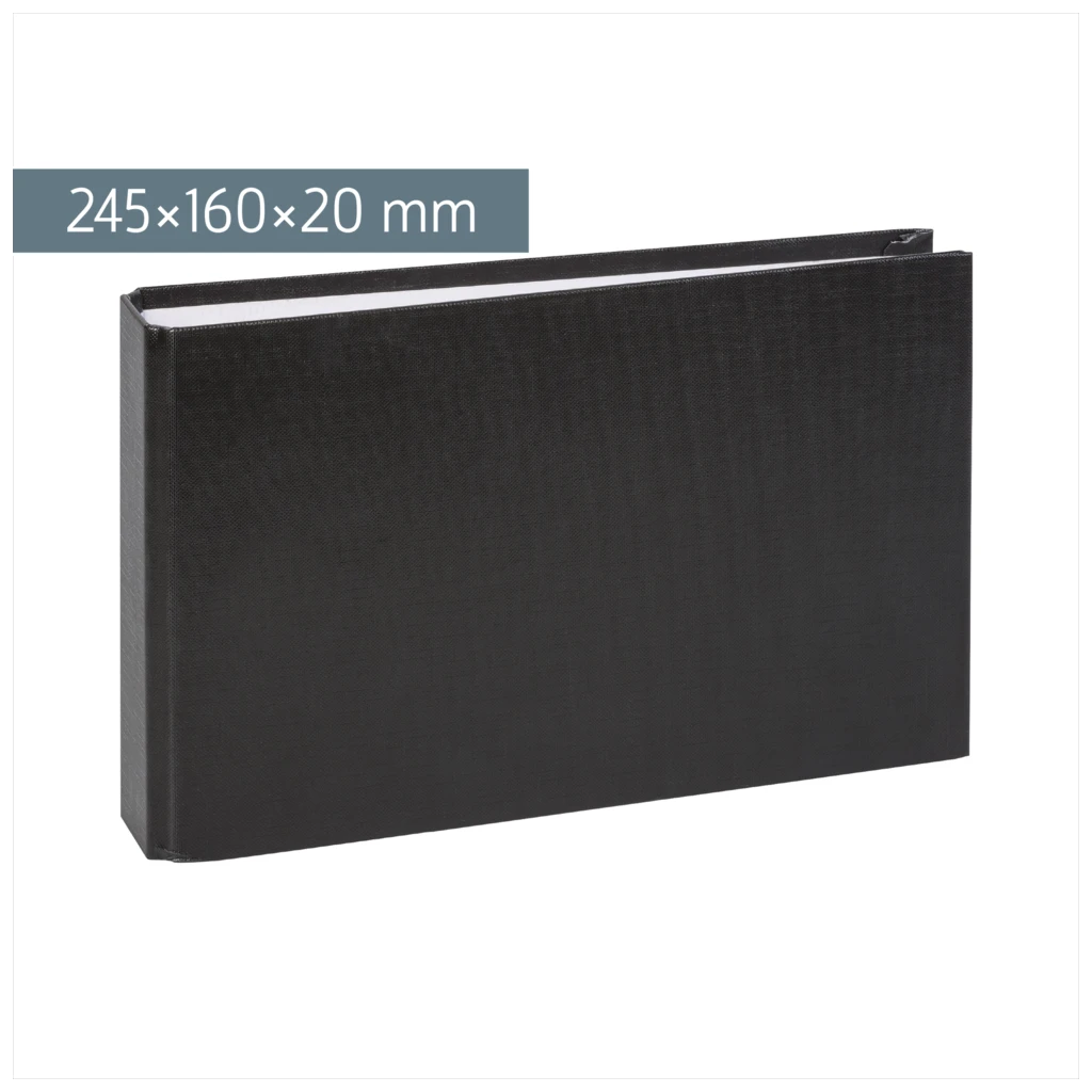 Bankordner | 245×160 mm, 2-Bügel-Reiß-Mechanik, Ø 30 mm, Füllhöhe: 20 mm, schwarz