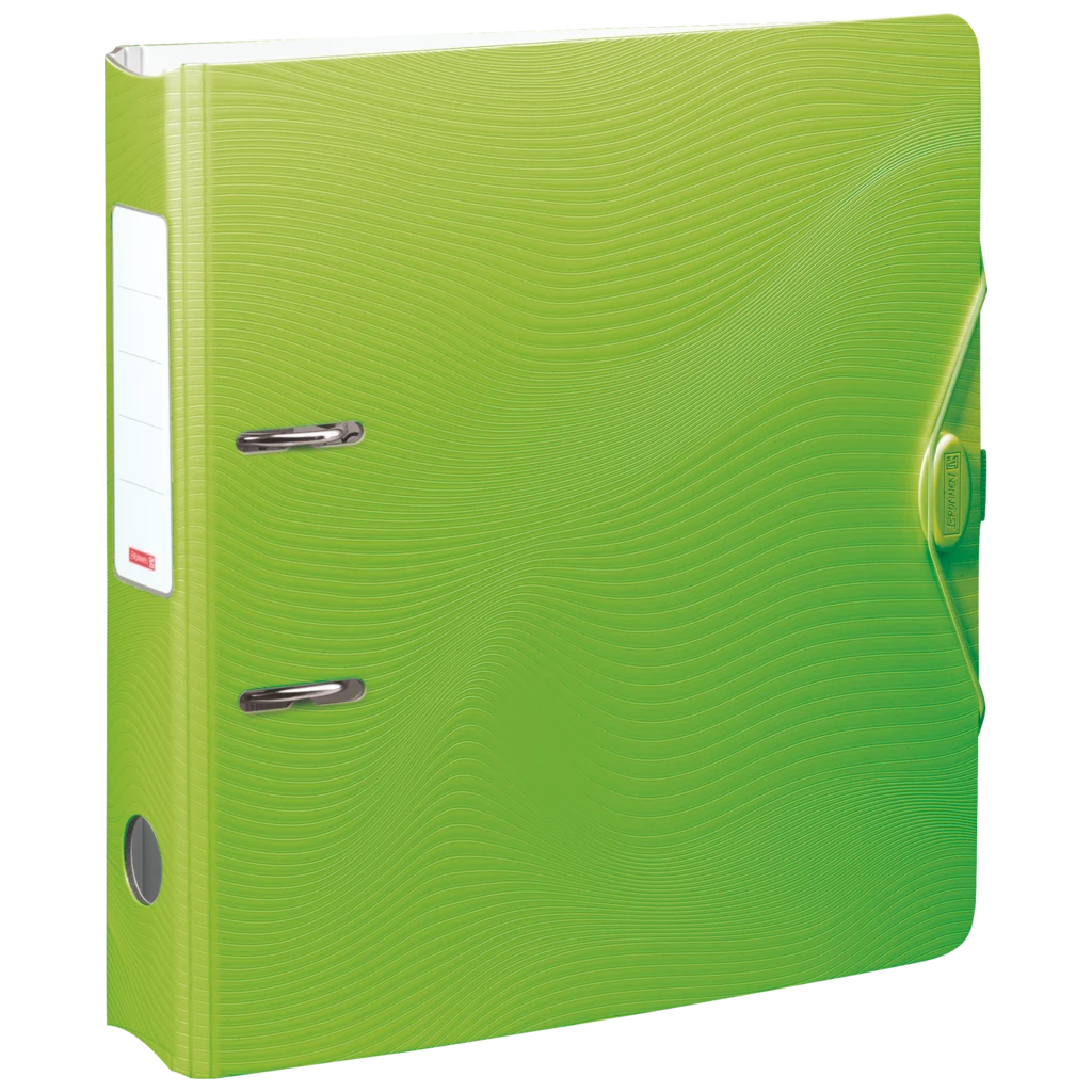 Ordner „WAVE“ Colour Code | A4, 70 mm, Hebelmechanik mit gummiertem Griff, kiwi