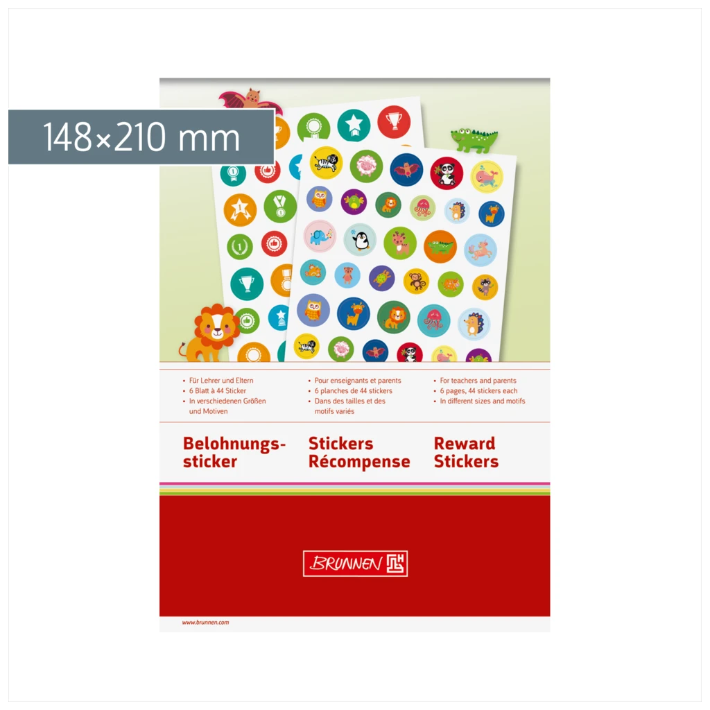 Stickerblock Belohnung „Mixed“ | A5, mehrfarbig, 6 Blatt
