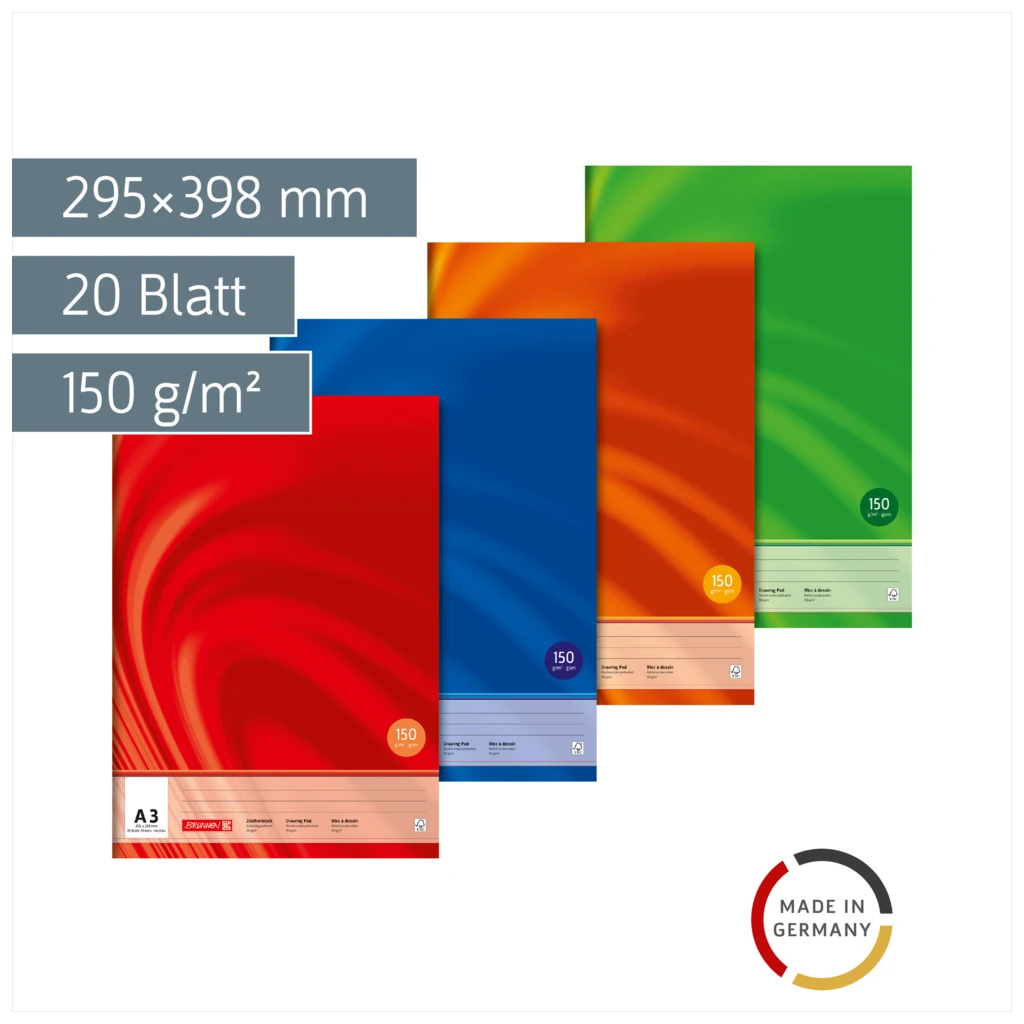 Zeichenblock Vivendi | A3, 20 Blatt, sortiert